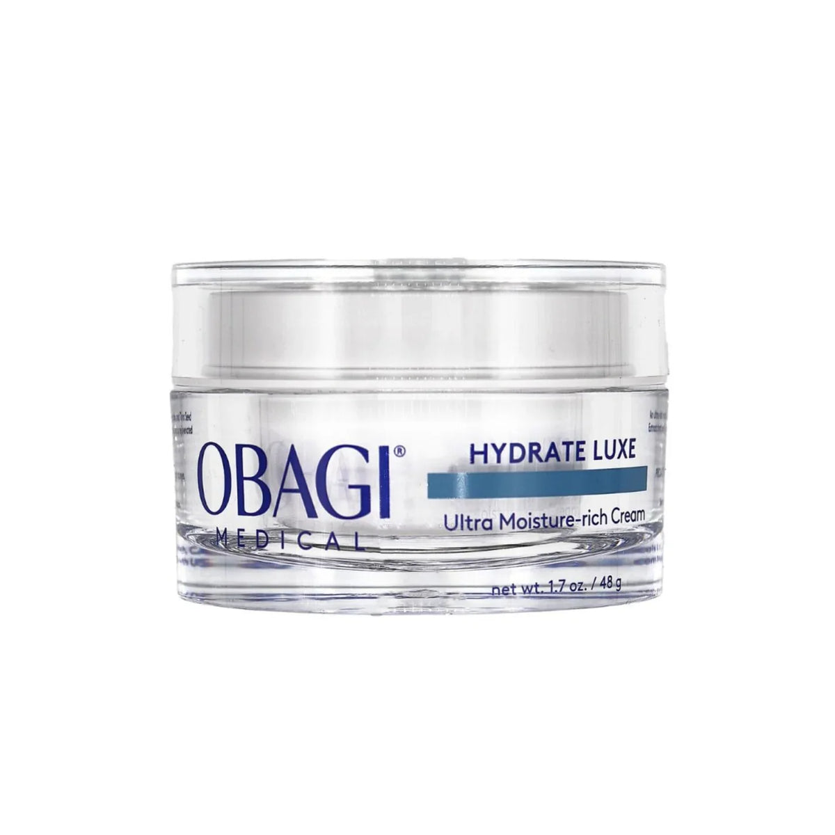 Obagi Hydrate Luxe 48g jar, rich overnight moisture balm for dry and mature skin